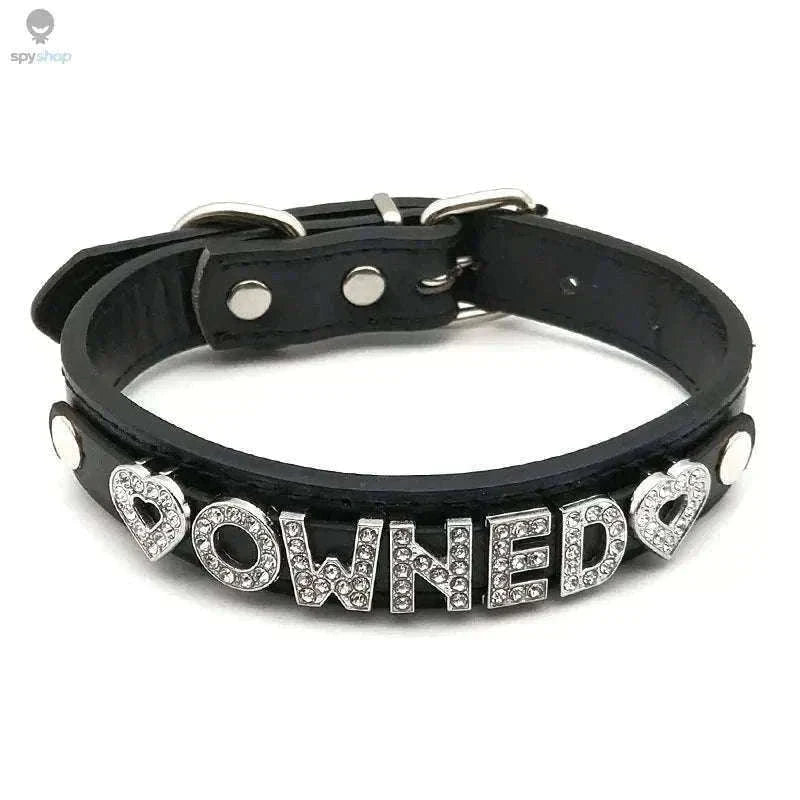Sexy Rhinestone Letter Choker with Custom Sparkle-Small (27cm-35cm) / GOOD GIRL