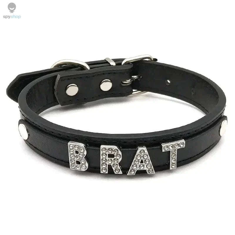 Sexy Rhinestone Letter Choker with Custom Sparkle-Small (27cm-35cm) / GOOD GIRL