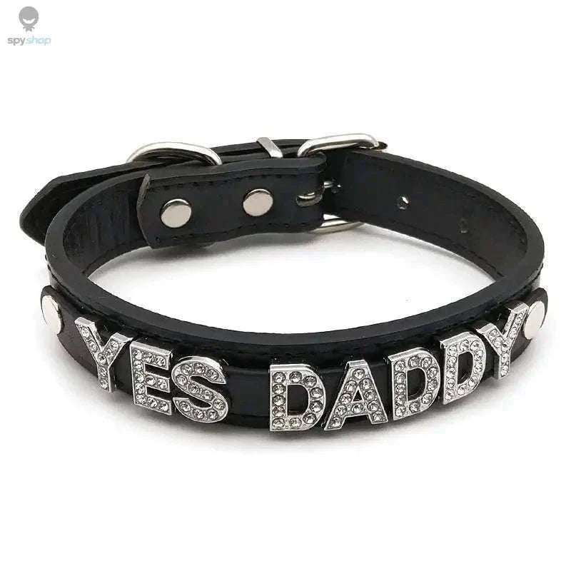 Sexy Rhinestone Letter Choker with Custom Sparkle-Small (27cm-35cm) / GOOD GIRL