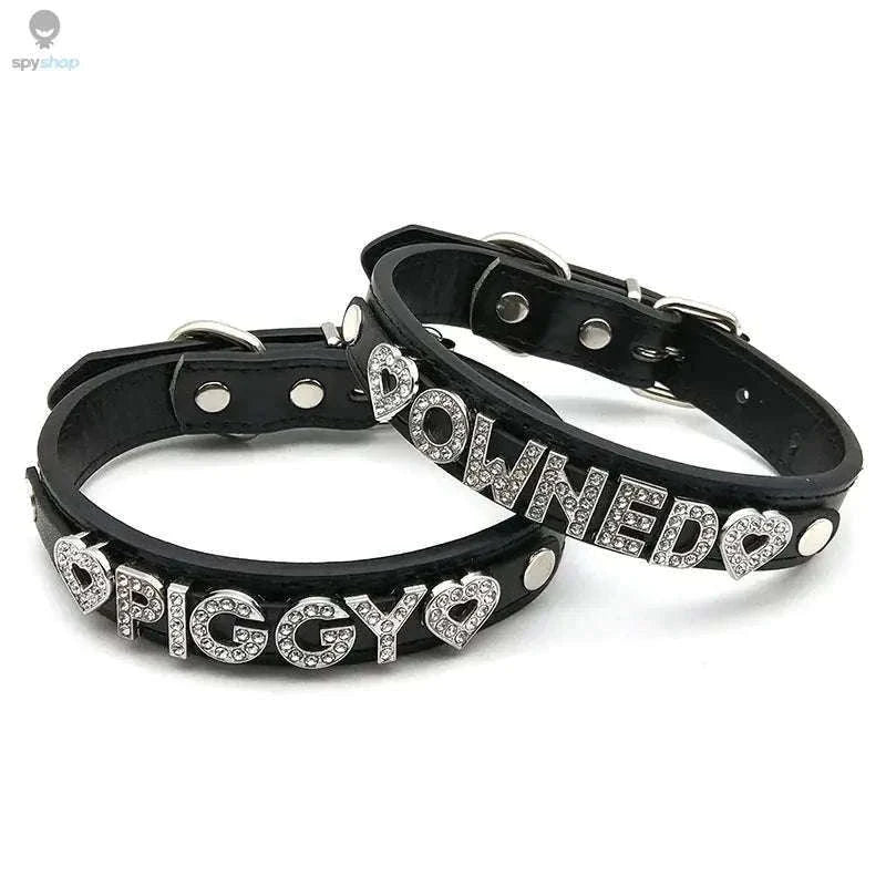 Sexy Rhinestone Letter Choker with Custom Sparkle-Small (27cm-35cm) / GOOD GIRL