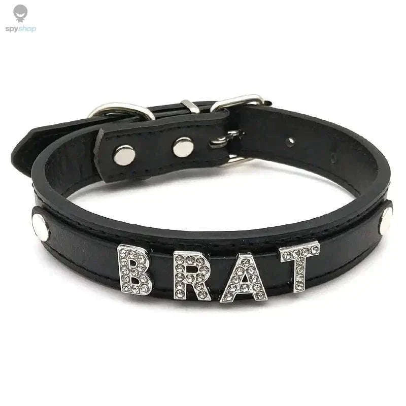 Sexy Rhinestone Letter Choker with Custom Sparkle-Small (27cm-35cm) / GOOD GIRL