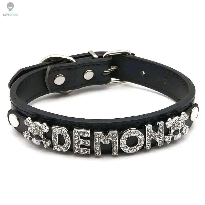 Sexy Rhinestone Letter Choker with Custom Sparkle-Small (27cm-35cm) / GOOD GIRL
