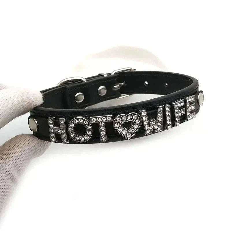 Sexy Rhinestone Letter Choker with Custom Sparkle-Small (27cm-35cm) / GOOD GIRL