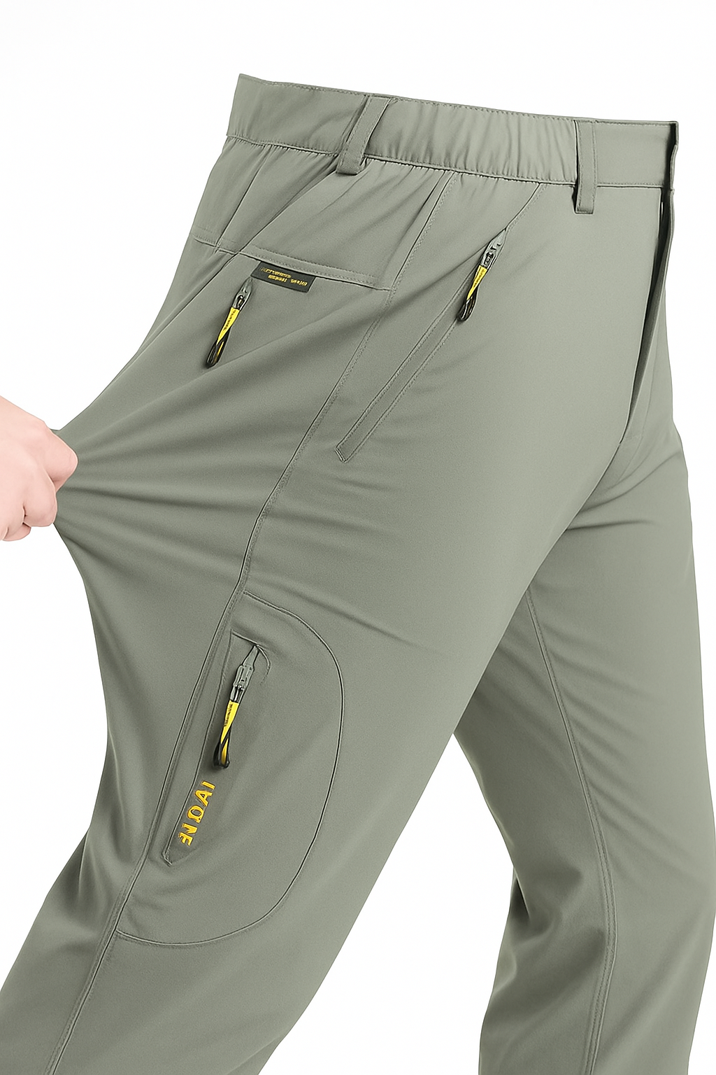 Pantalones de senderismo para hombre de secado rápido, elásticos, impermeables y con múltiples bolsillos