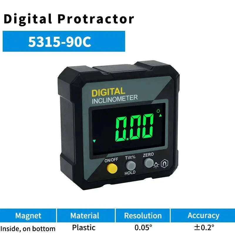 SHANHR Digital Level Box and Angle Finder (Magnetic Base & LCD Display) for Woodworking and Accurate Table/Miter Saw-SHAHE-5315-90C / United States