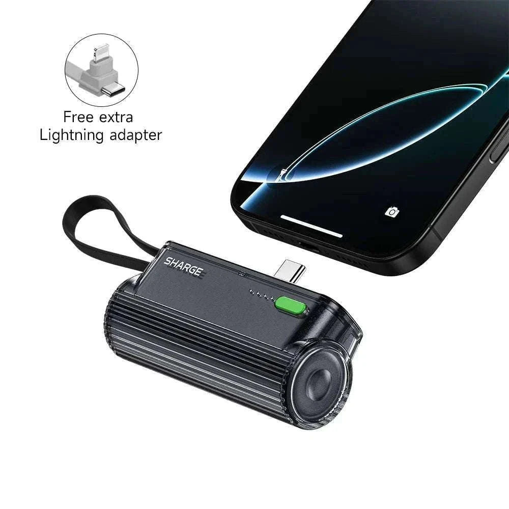 SHARGE Flow Mini 2 5000mAh Fast Charging Power Bank-Black