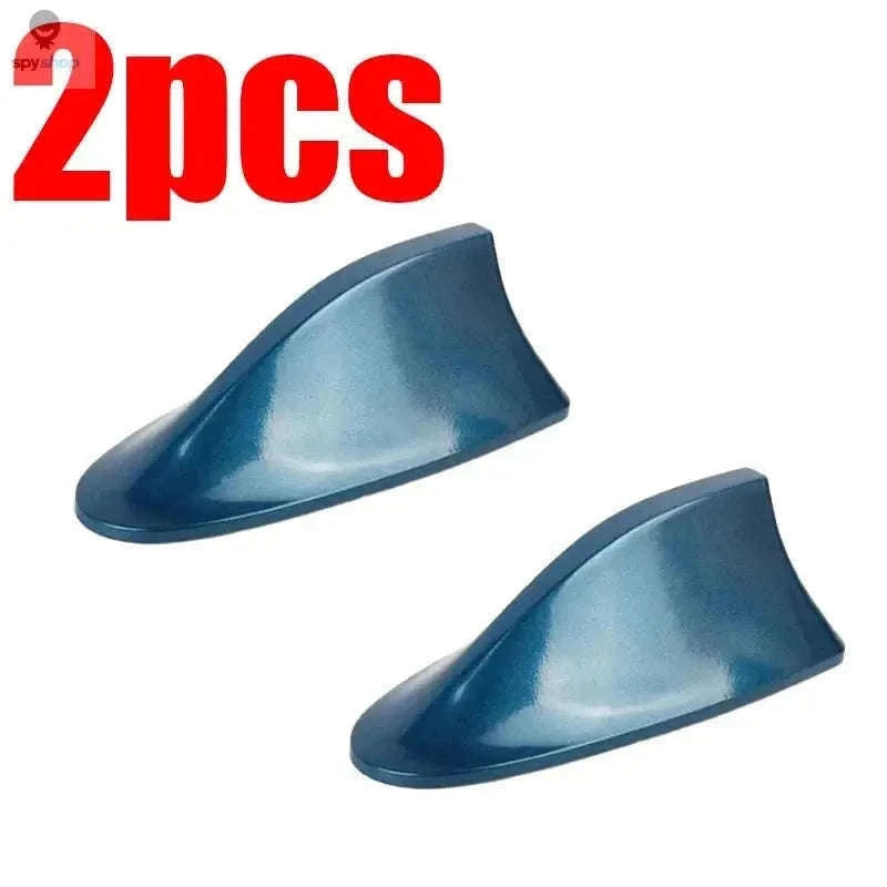 Shark Fin Car Antenna FM/AM Signal Booster Upgrade-Brown 2pcs