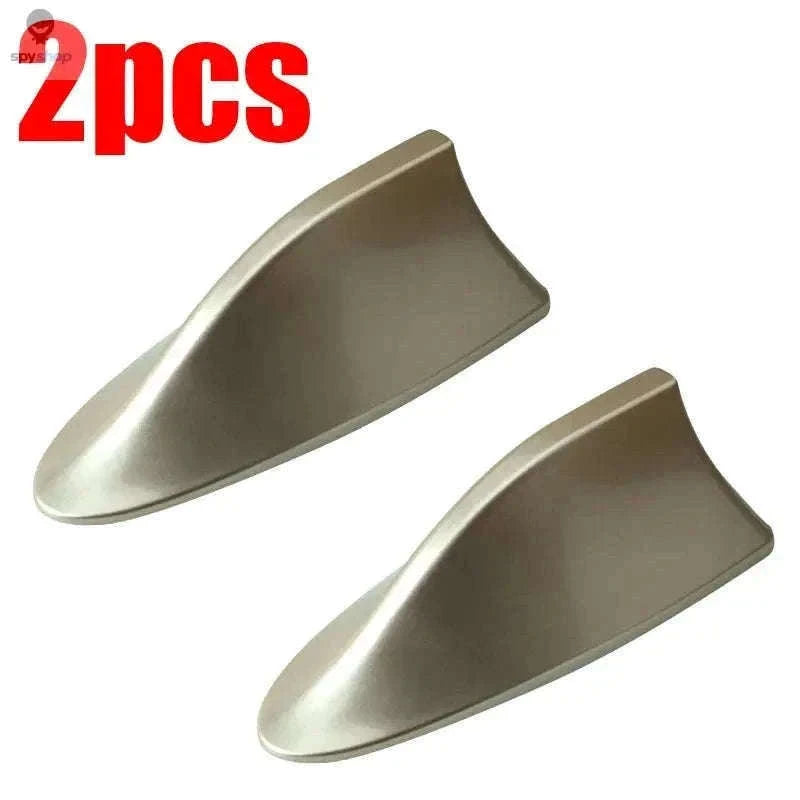 Shark Fin Car Antenna FM/AM Signal Booster Upgrade-Brown 2pcs