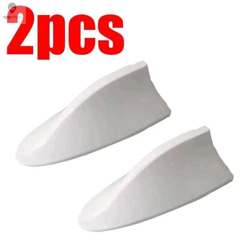 Shark Fin Car Antenna FM/AM Signal Booster Upgrade-Brown 2pcs