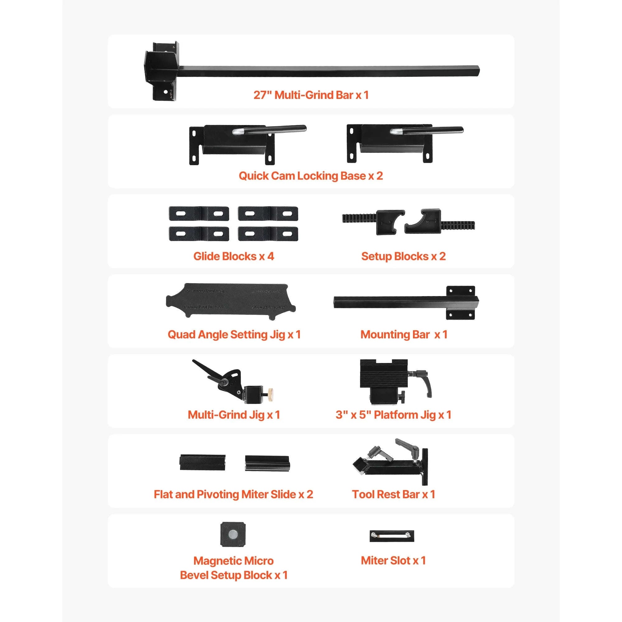 Sharpening System for 6 and 8 Inch Bench Grinders-14pcs / United States