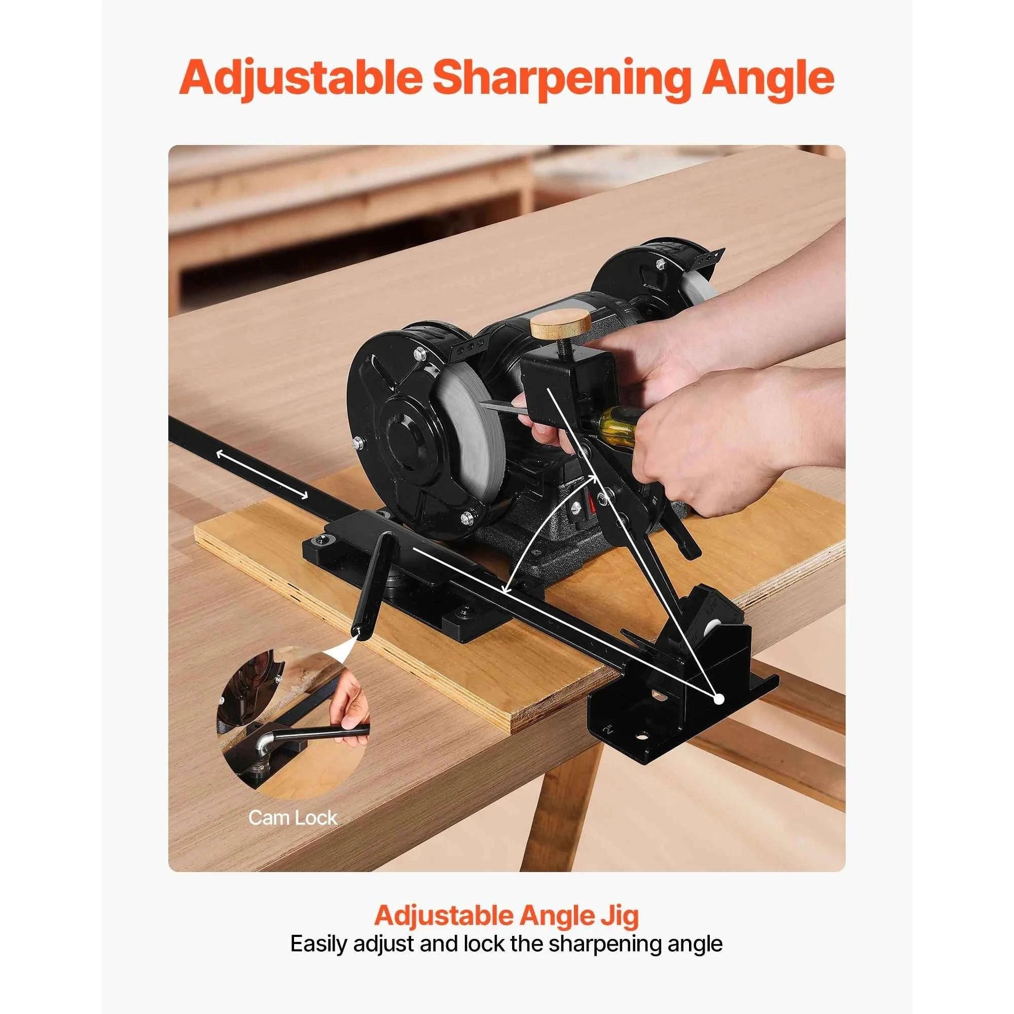 Sharpening System for 6 and 8 Inch Bench Grinders-14pcs / United States