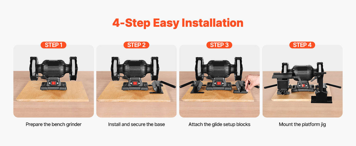 Sharpening System for 6 and 8 Inch Bench Grinders-14pcs / United States