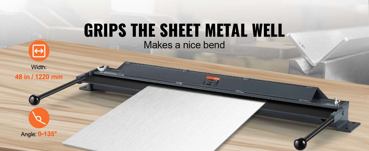 Sheet Metal Bending Brake 24–48 Inch Box & Pan Metal Bender-48 inches / United States