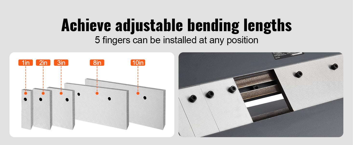 Sheet Metal Bending Brake 24–48 Inch Box & Pan Metal Bender-48 inches / United States
