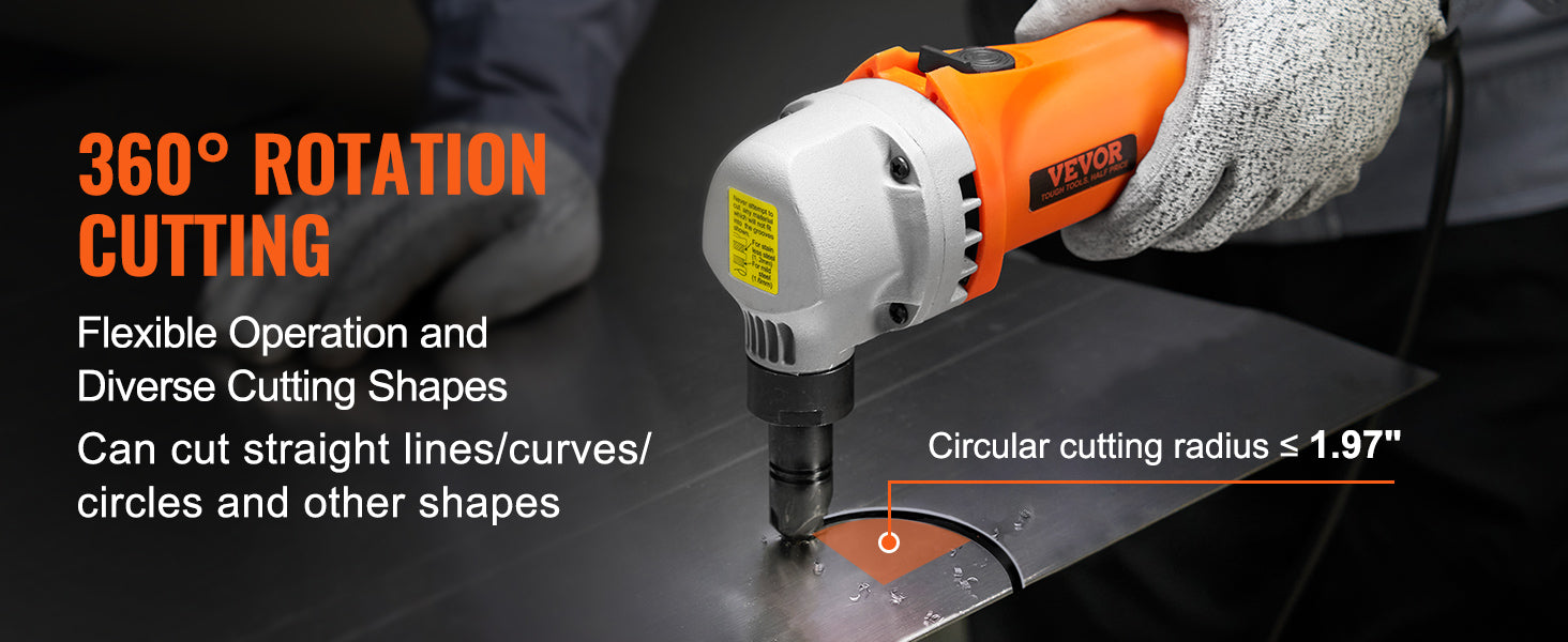 550W Blechknabberer 2200 U/min Elektroschneider mit 360°-Kopf