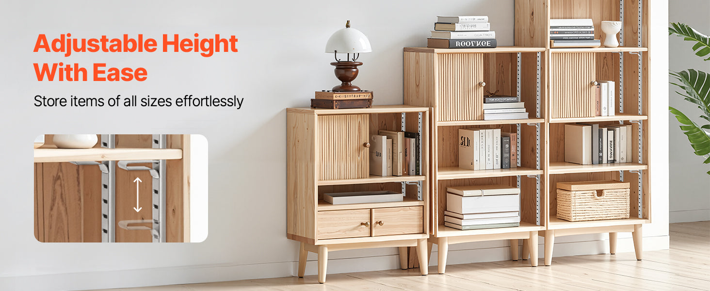 Adjustable Shelf Bracket Pilaster System with Screws for Wall Storage