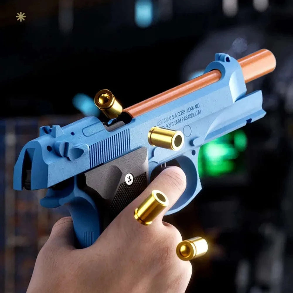 Shell Ejecting EVA Foam Dart Toy Pistol for Outdoor Play-2011 Set 4