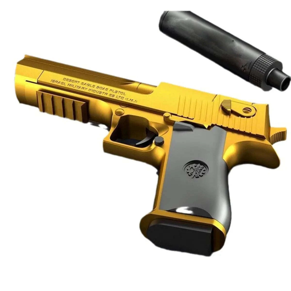 Shell Ejection Toy Pistol with Soft Foam Bullets for Outdoor Play-Gold-A / China Mainland