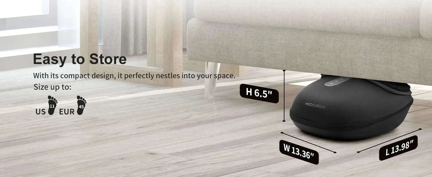 Shiatsu Foot Massager Machine with Heat Roller-black / United States / US Plug