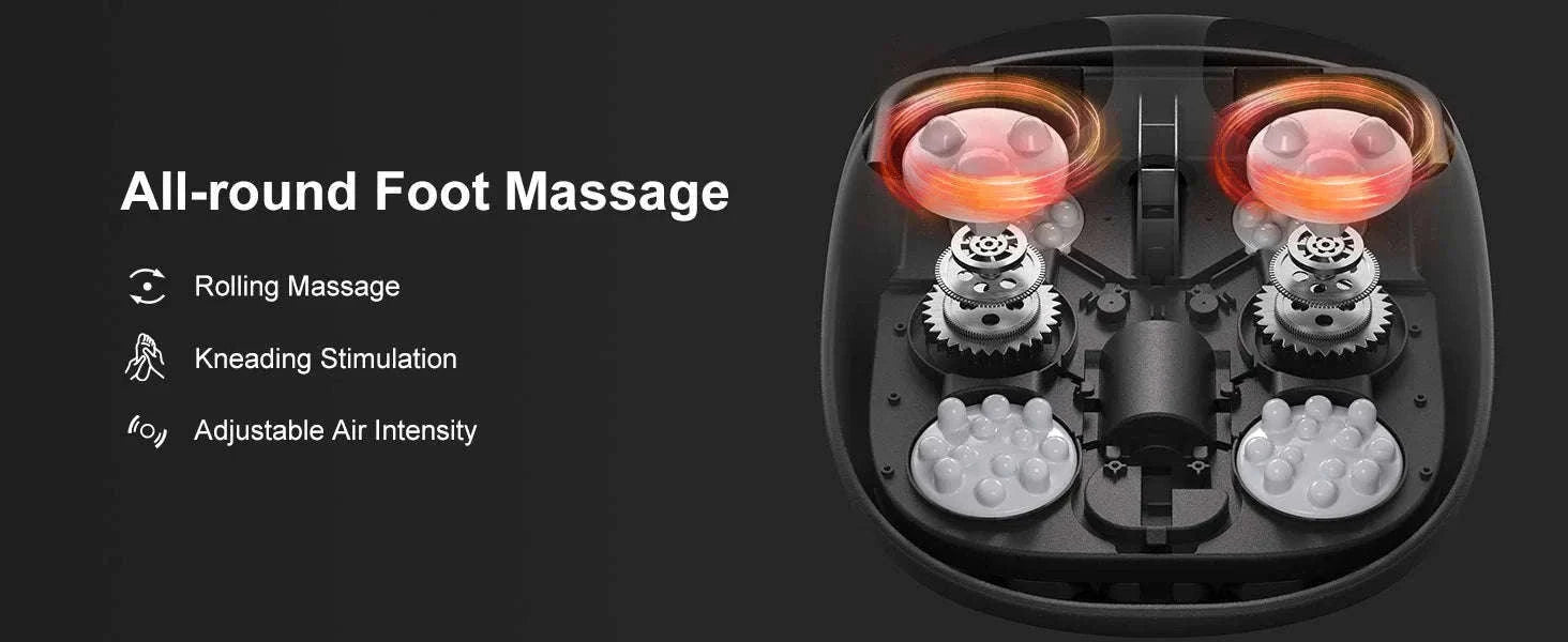 Shiatsu Foot Massager Machine with Heat Roller-black / United States / US Plug
