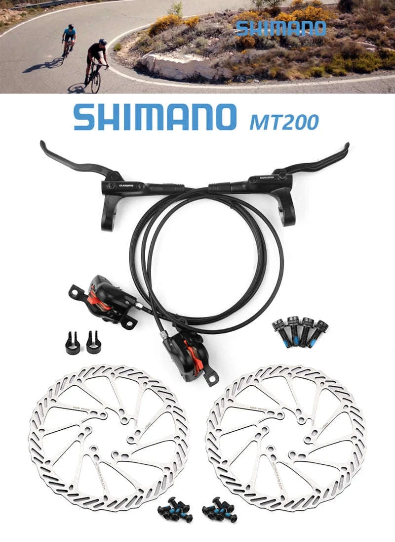 Shimano MT200 Hydraulic Disc Brake Set for Mountain Bikes-MT200 without rotor