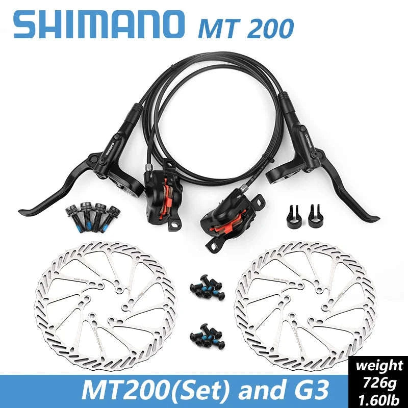 Shimano MT200 Hydraulic Disc Brake Set for Mountain Bikes-MT200 without rotor