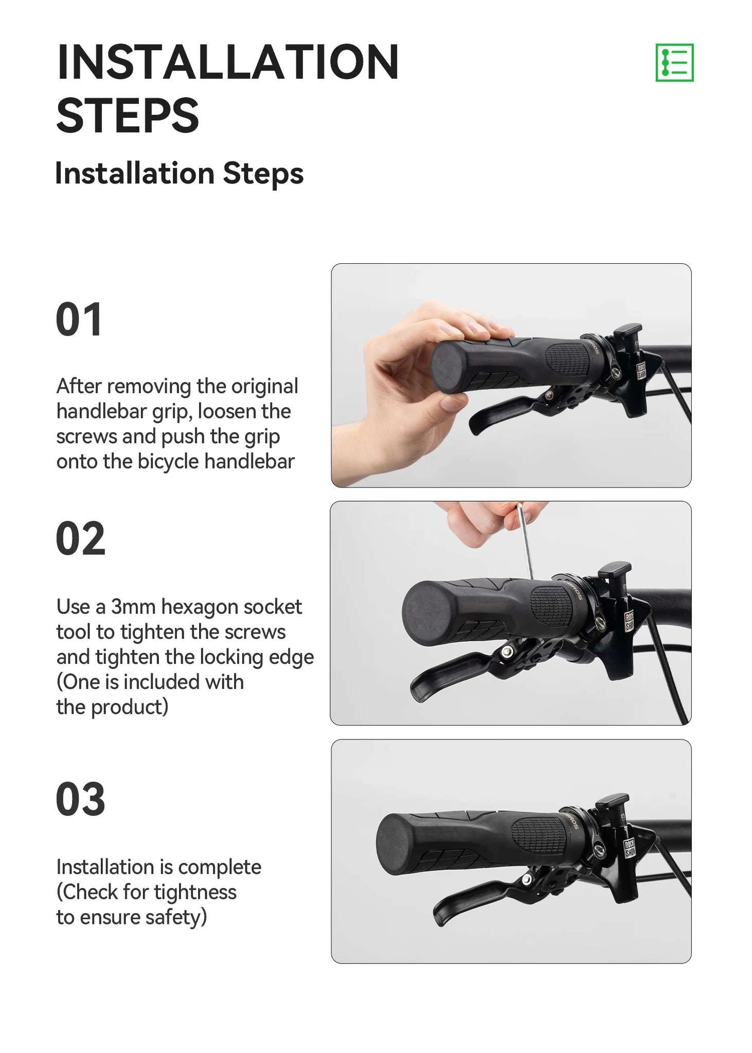 Shockproof Anti-Slip Bicycle Grips 13cm Comfortable Handlebar Cover-G326PL