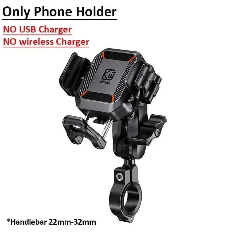 Shockproof Motorcycle Phone Holder with Fast Charging-Mirror Charger