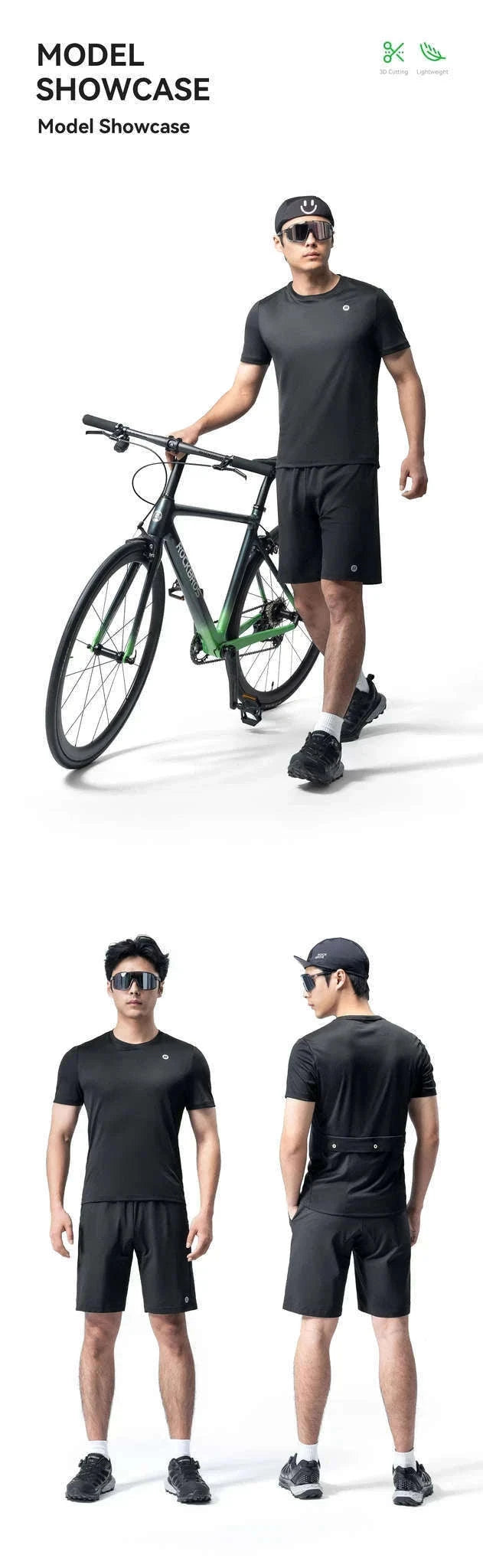 Short Sleeve Cycling Jersey Breathable Quick-Dry MTB Shirt with Pockets-RK2025-Y / Asian 3XL(EUR 2XL)