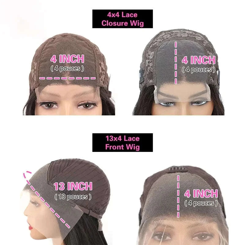 Short Straight Bob Wig Human Hair with Transparent Lace-13x4 Lace Wig / france / 8inches