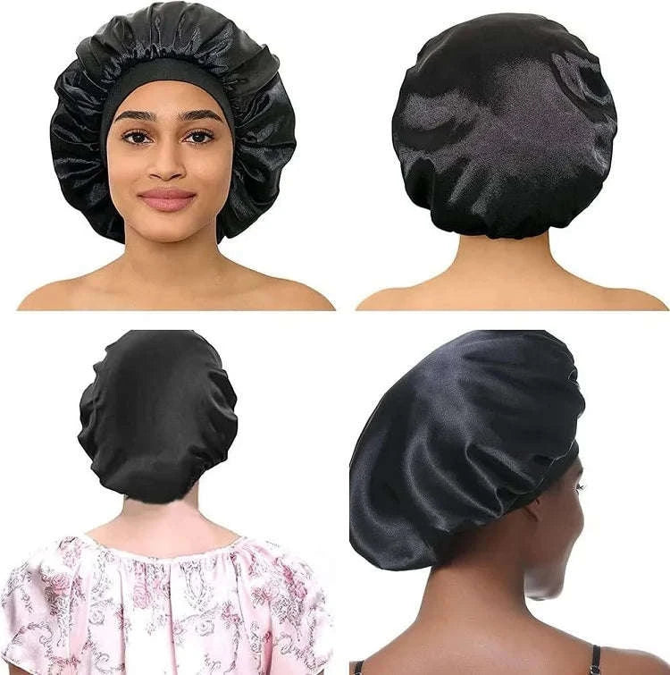 Silk Hair Bonnet for Sleeping-(2)-Purple
