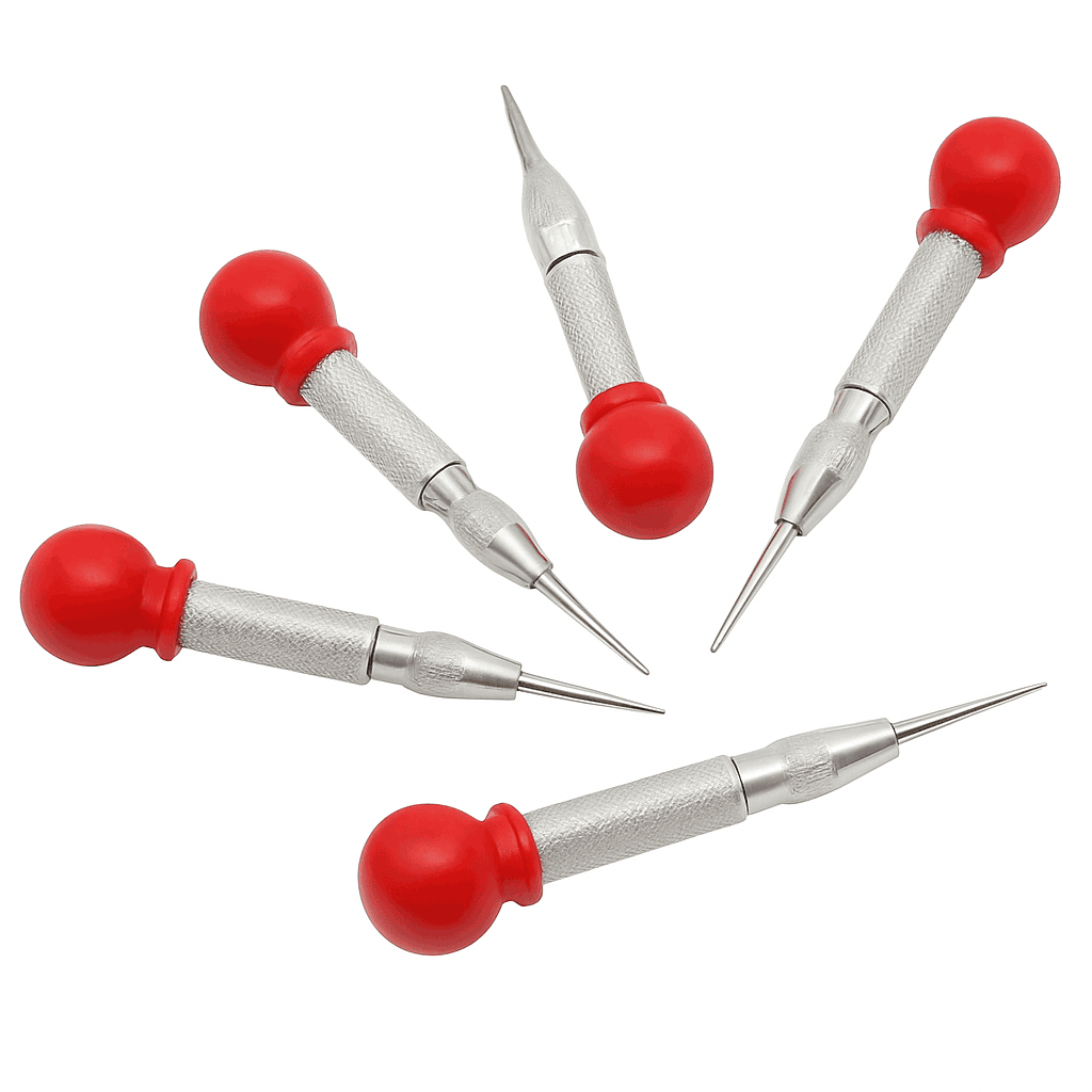 Silver Automatic Spring-Loaded Center Punch Tool-1PC Silver