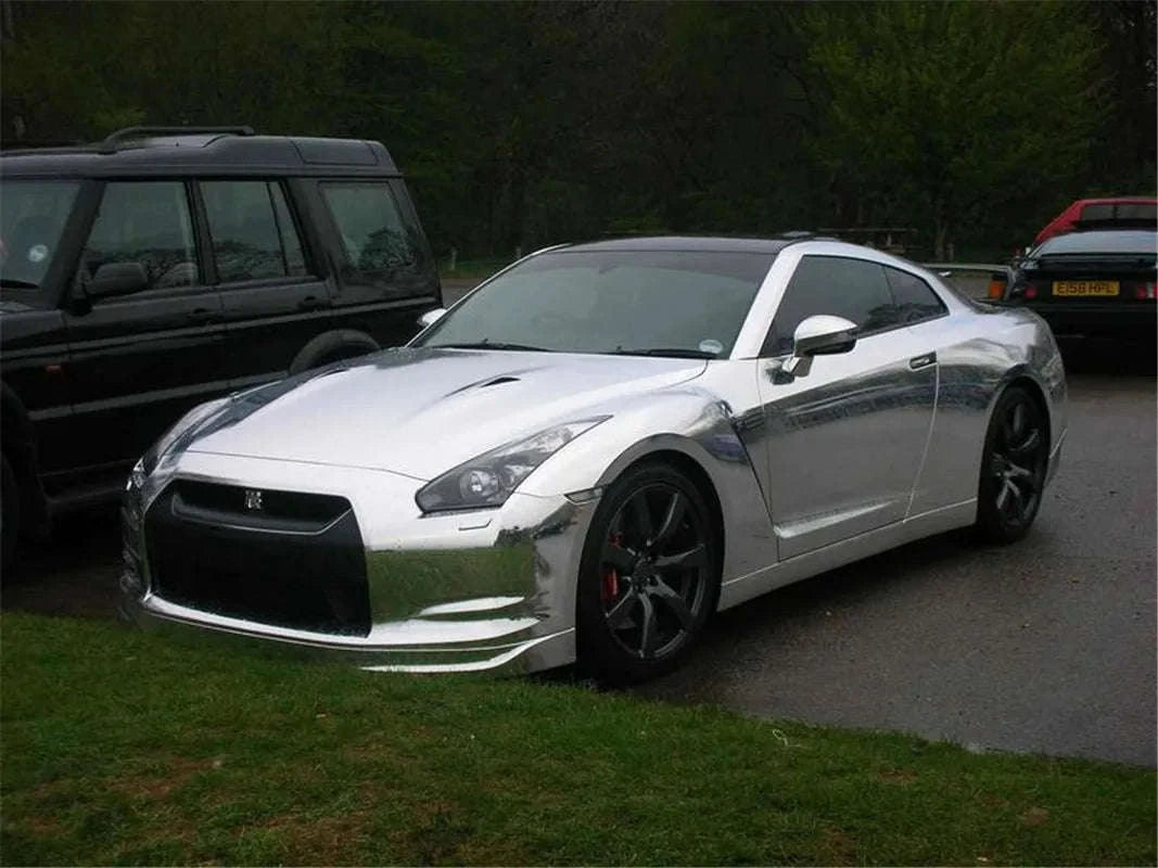 Silver Chrome Vinyl Wrap for Vehicles, Motorcycles and Bicycles-20X152 CM / China Mainland