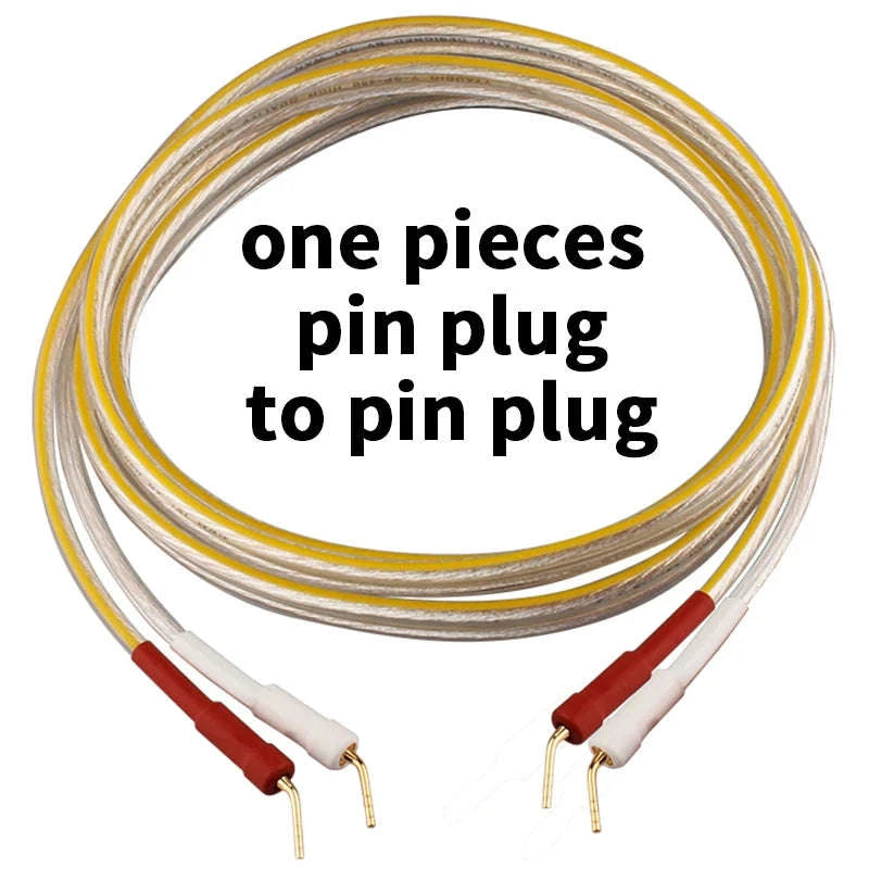 Silver-Plated OFC Speaker Cable with Banana & Y Plugs for Hi-Fi Audio-a pair-Banana to Y / 12m