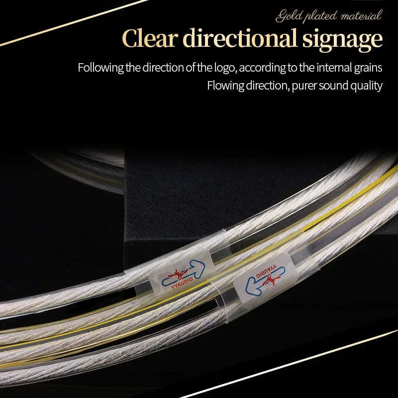 Silver-Plated OFC Speaker Cable with Banana & Y Plugs for Hi-Fi Audio-a pair-Banana to Y / 12m