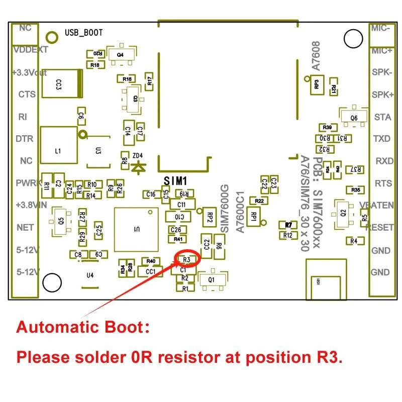 SIM7600 LTE CAT4 Development Board with GNSS & Voice Support-with module FPC GPS / SIM7600G-H / China Mainland
