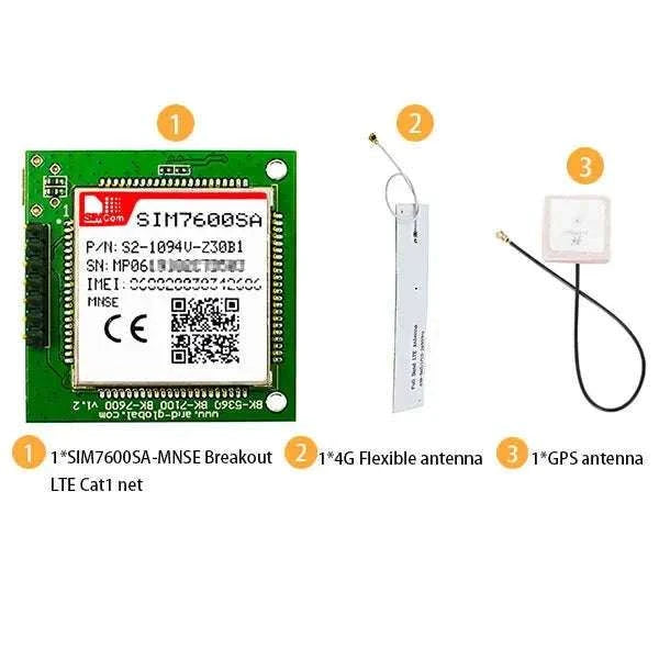 SIM7600SA-MNSE LTE Cat1 4G Mini Core Board with GNSS-With GPS 4G antennas