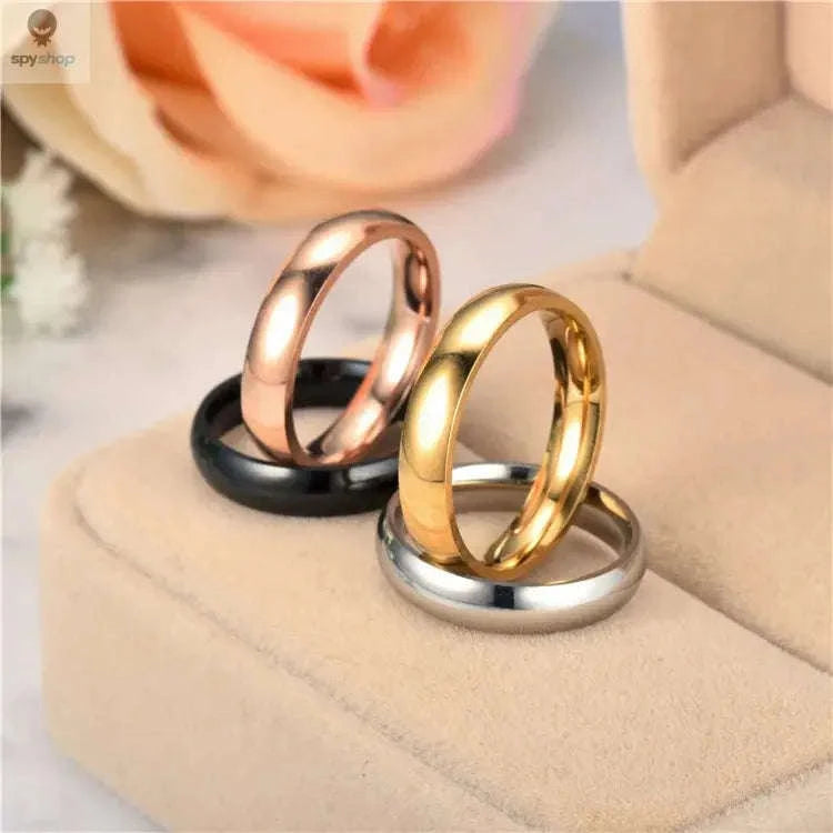 Simple 6mm Titanium Ring - Hypoallergenic Wedding Band-Rose Gold / 7