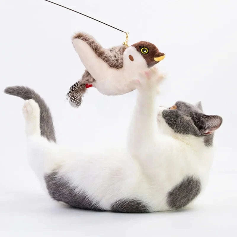 Simulated Bird Cat Toy-Brown