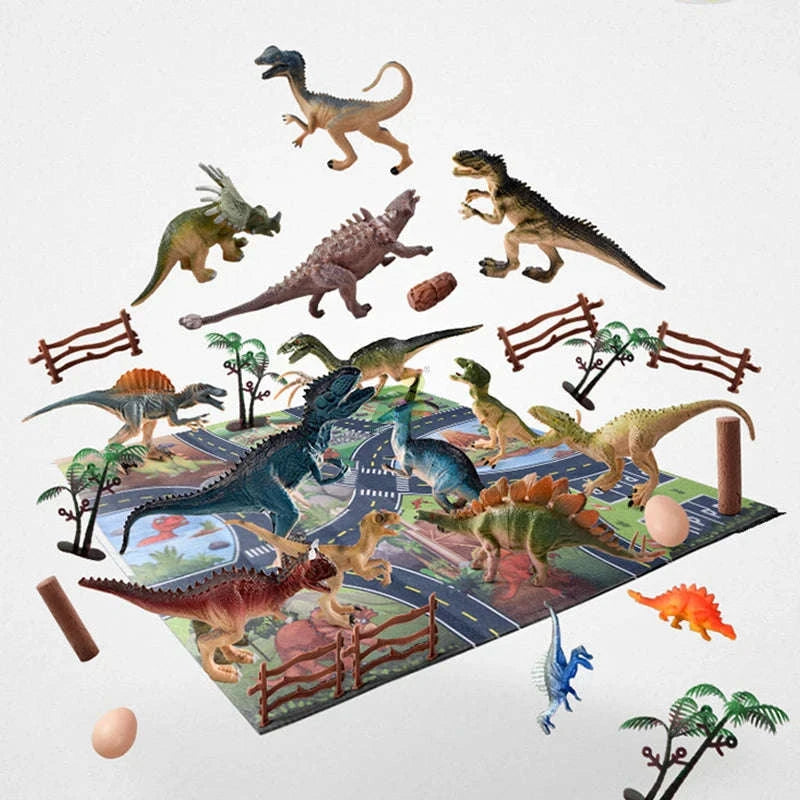 Simulation Dinosaur Toy Set for Kids-64PCS Set