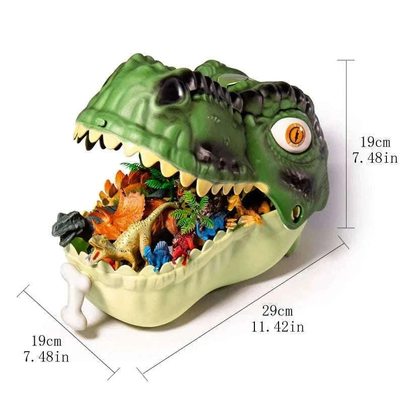Simulation Dinosaur Toy Set for Kids with Storage Box-64PCS Set