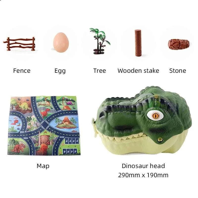 Simulation Dinosaur Toy Set for Kids with Storage Box-64PCS Set