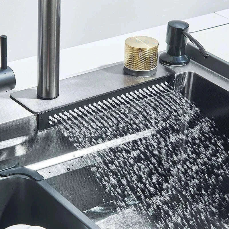 Single Slot Kitchen Sink with Faucet 60x45cm 4-Function-Set Q1 68X45cm / Mexico