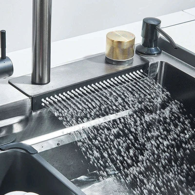 Single Slot Kitchen Sink with Faucet 60x45cm 4-Function-Set Q1 68X45cm / Mexico