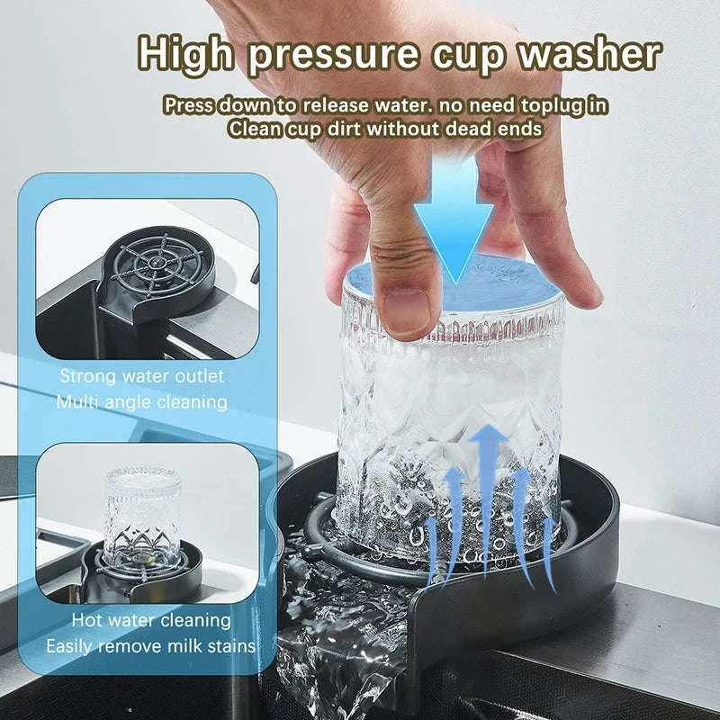 Single Slot Kitchen Sink with Faucet 60x45cm 4-Function-Set Q1 68X45cm / Mexico