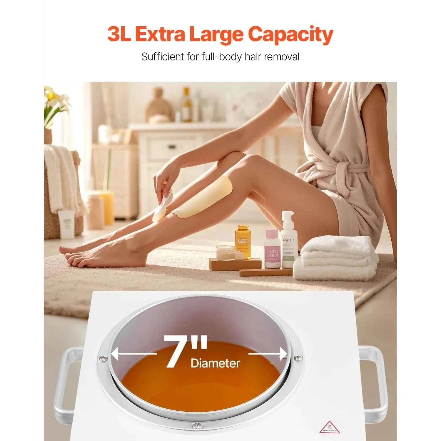 Single Wax Warmer 300W with 100 Wax Sticks-2500ml / United States