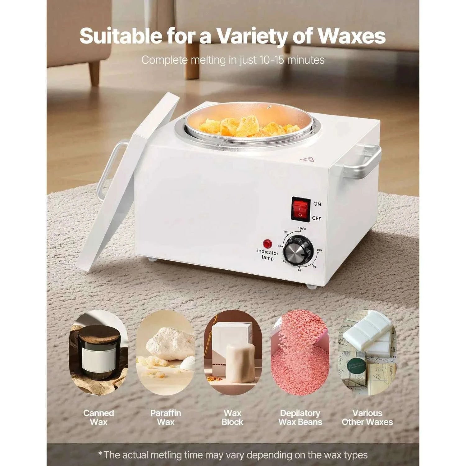 Single Wax Warmer 300W with 100 Wax Sticks-2500ml / United States
