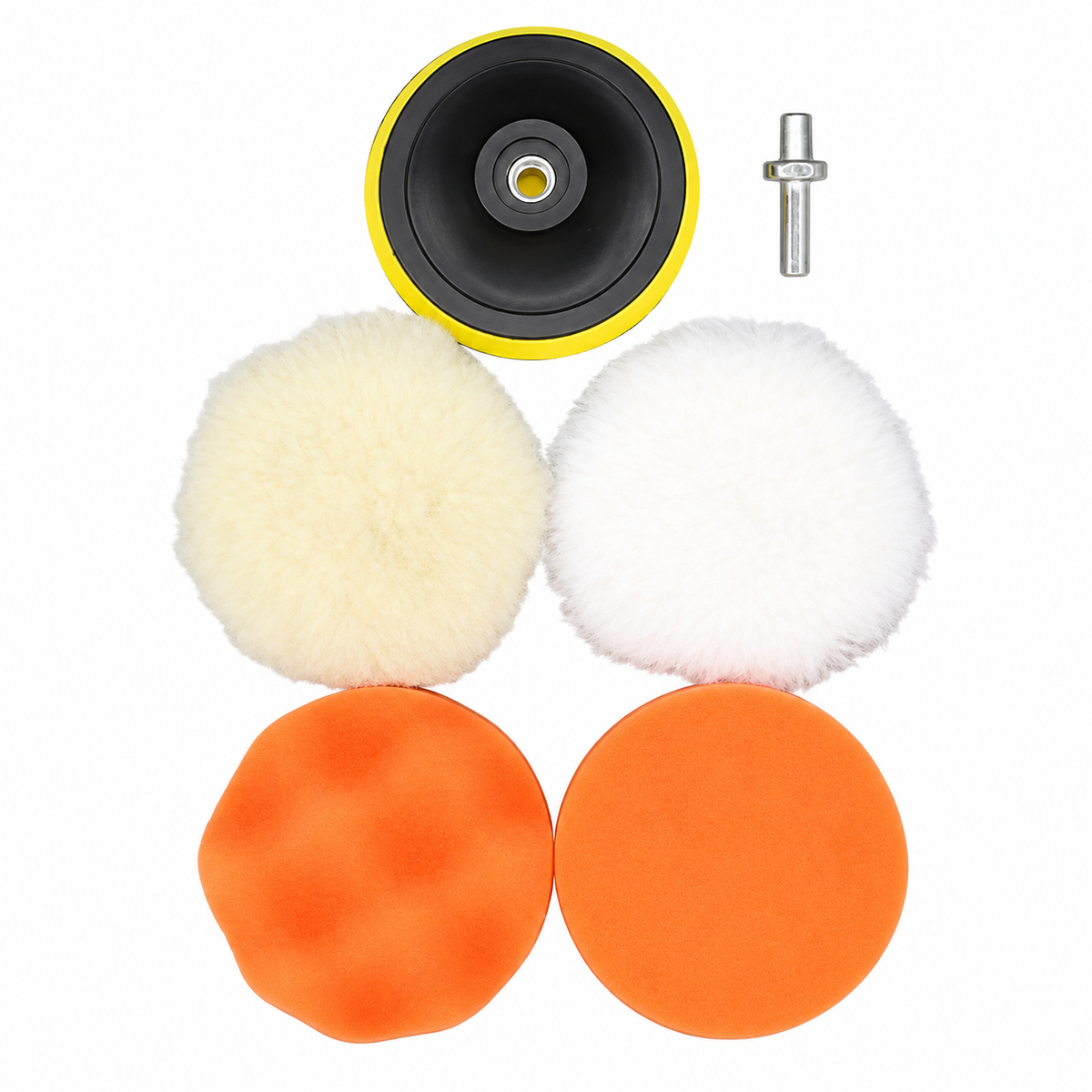6-Piece Car Polishing and Waxing Kit for Drills, 3-Inch on white background