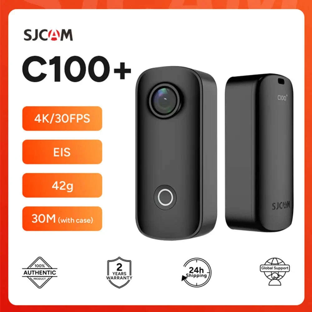 SJCAM C100 Plus 4K Action Camera-C100 Plus Black / Standard