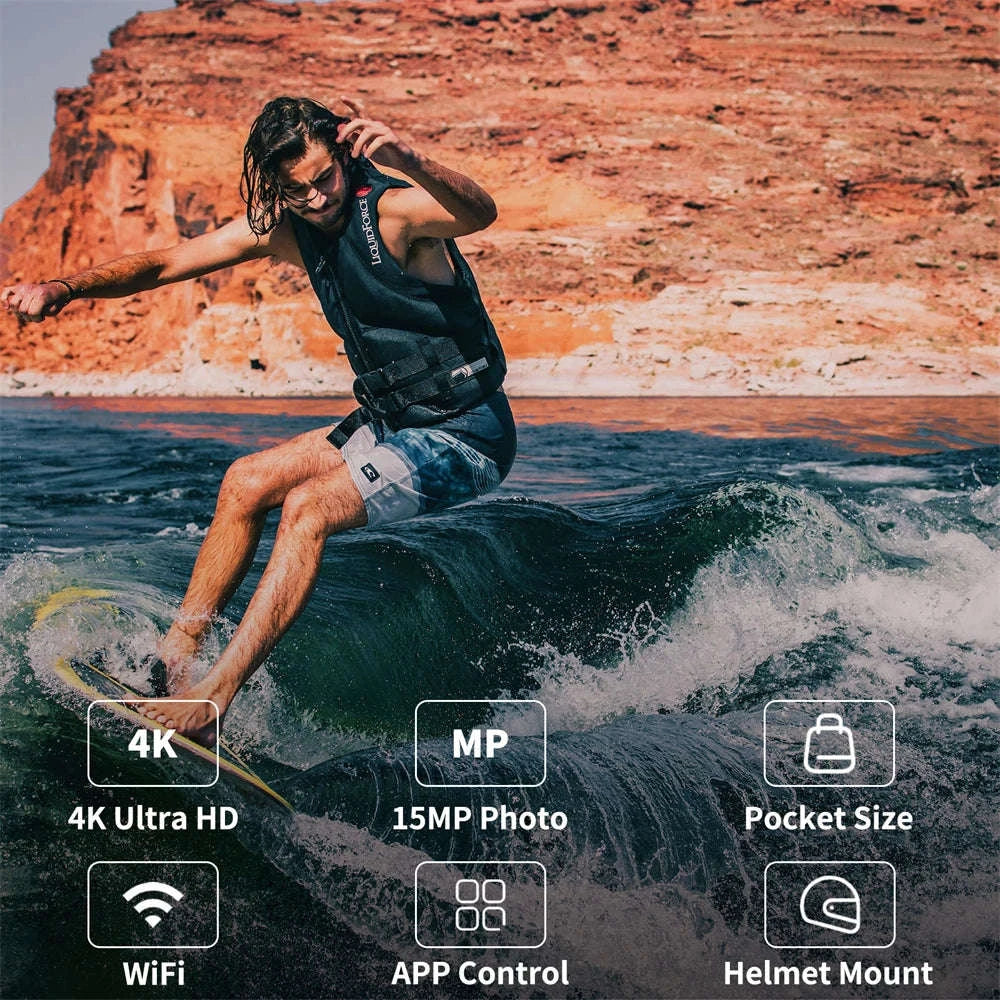 SJCAM C100 Plus 4K Action Camera Waterproof 30M WiFi EIS-C100 Plus Black / Standard